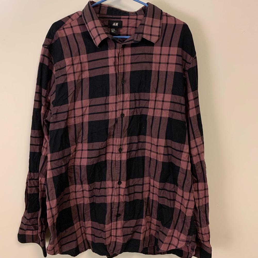 Long sleeve plaid dress shirt